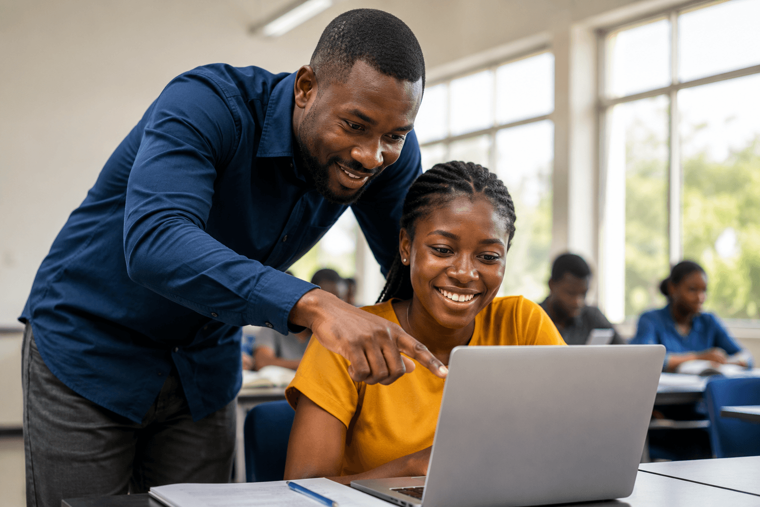 Mentor Pigier-Bénin guidant un apprenant